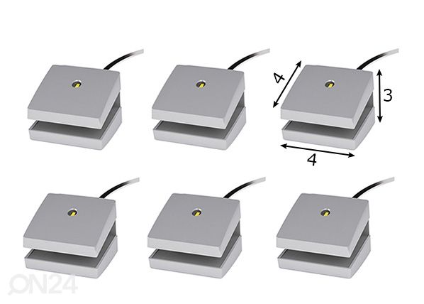 LED-valgustid 6 tk mõõdud