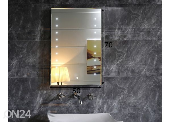 LED valgustusega peegel LENA 50x70 cm mõõdud