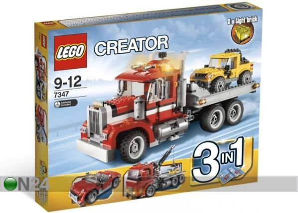 LEGO Creator 3in1 puksiir, kraana või sportauto