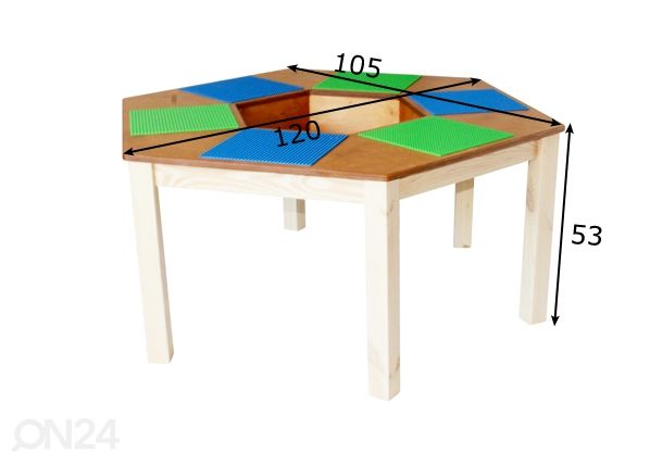 Legolaud Ø 120xh53 cm mõõdud