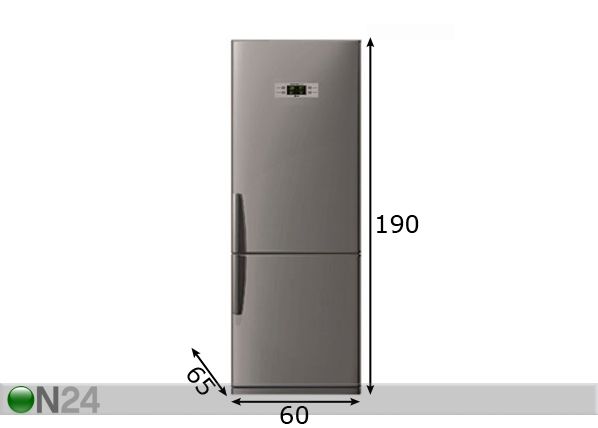 LG külmik GAB409BTQA mõõdud