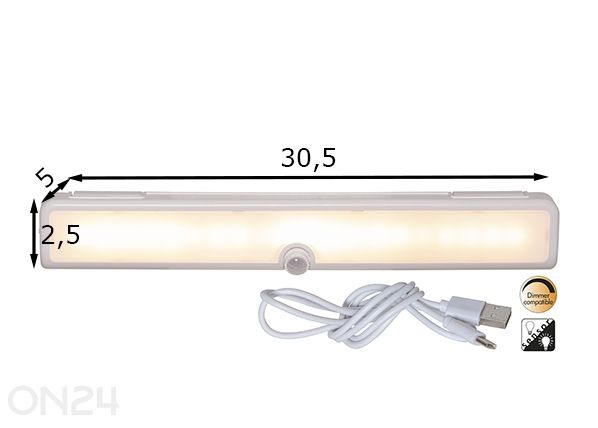 Liikumisanduriga mööblivalgusti mõõdud