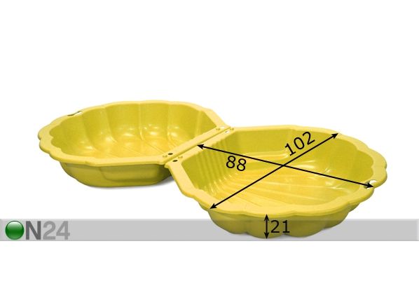 Liivakast / bassein Sandy mõõdud