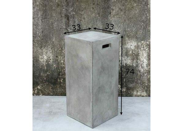 Lillepostament Cement 33x33xh74 cm mõõdud