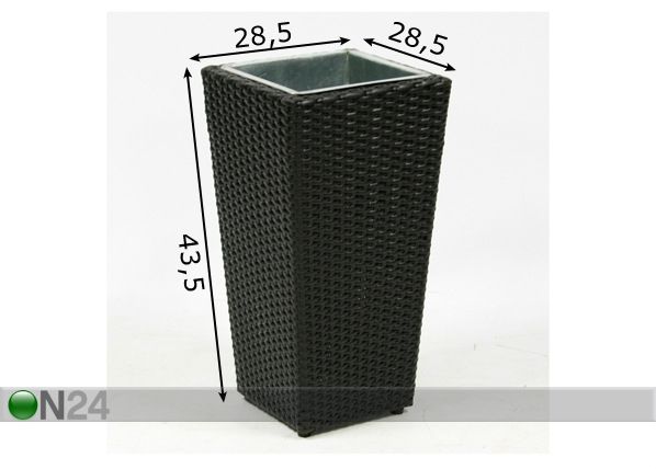 Lillepotiümbris Wicker 43,5x28,5 cm mõõdud