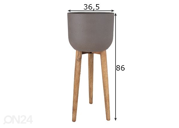Lillepott Sandstone Ø 36,5 cm mõõdud