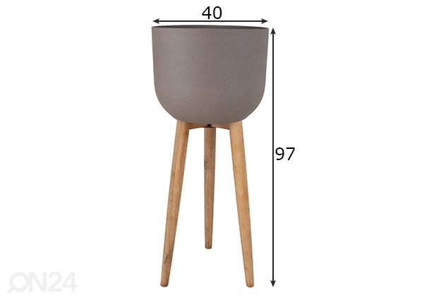 Lillepott Sandstone Ø 40 cm mõõdud