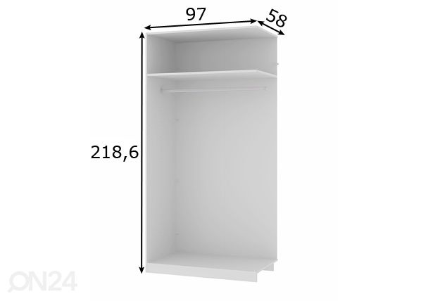 Lisakarkass Save h 220 cm mõõdud