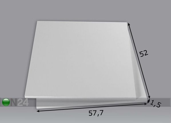 Lisariiulite komplekt 120 cm kapile, 2 tk mõõdud