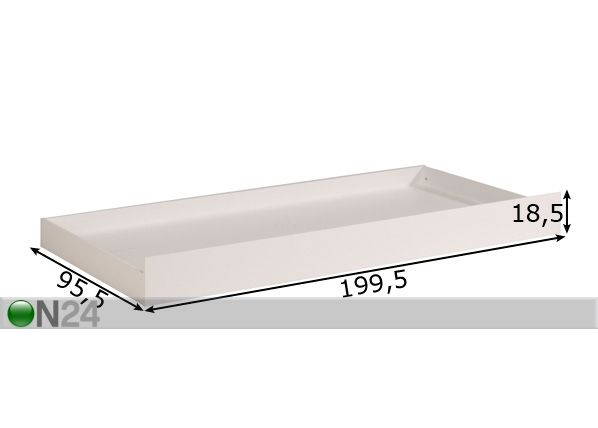 Lisavoodi/voodikast Bibop mõõdud