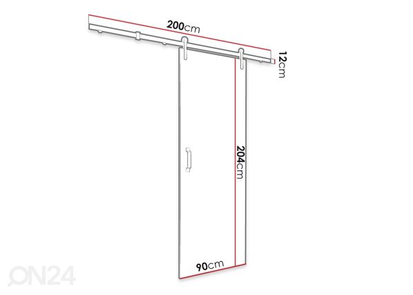 Liuguks peegliga 90 cm mõõdud