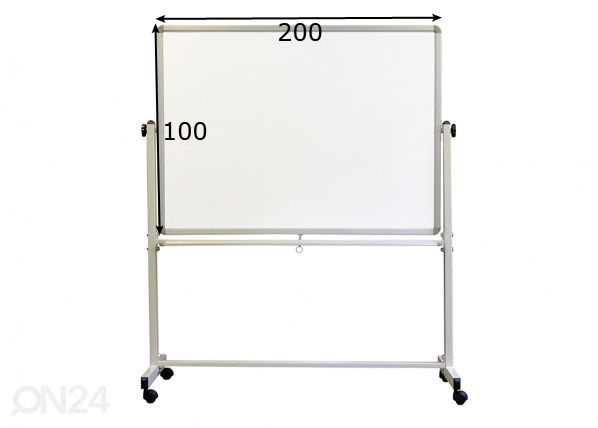 Loengutahvel kahepoolne Memoboards Basic mobiilne 200x100 cm mõõdud