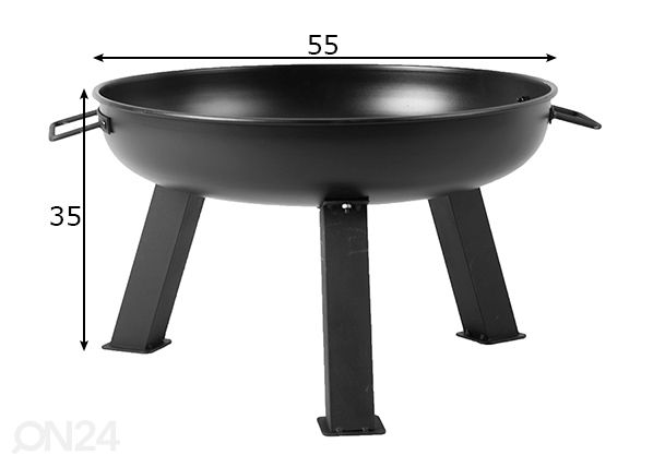 Lõkkealus Warm Seeker Ø 55 cm mõõdud