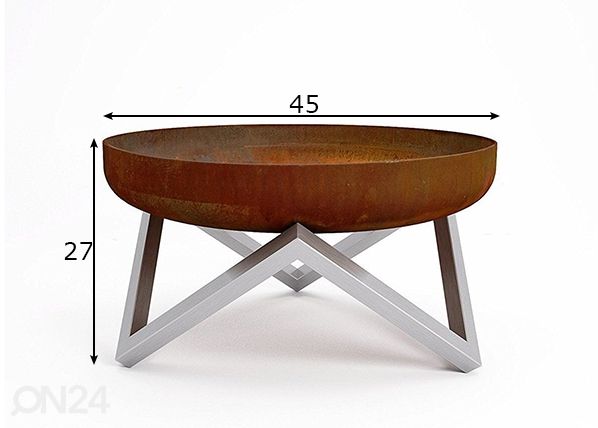 Lõkkealus Yanartas Ø 45 cm mõõdud