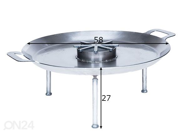 Lõkkepanni komplekt Wild Chef Ø 58 cm mõõdud