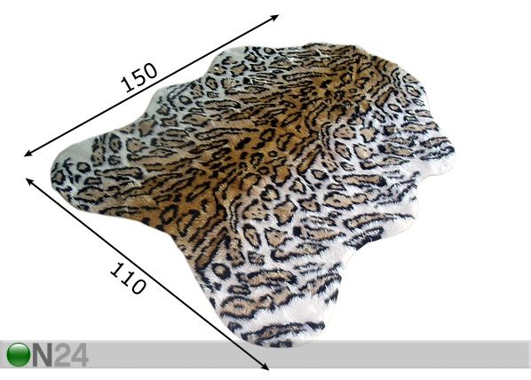 Loomamustriga vaip Leopard 110 x 150 cm mõõdud