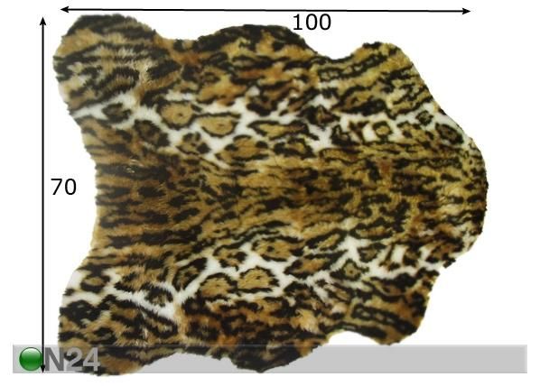 Loomamustriga vaip Leopard 70x100cm mõõdud