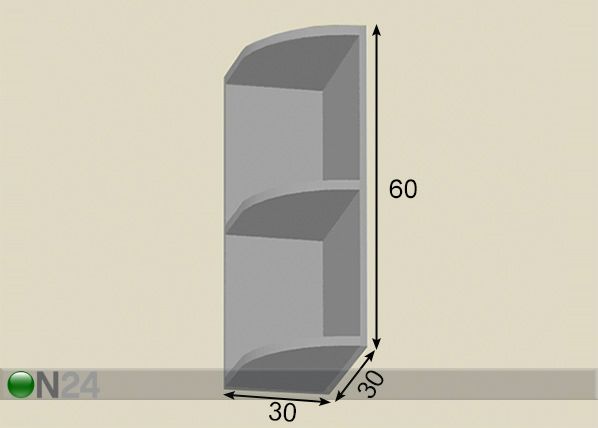 Lõpuriiul 30 cm mõõdud