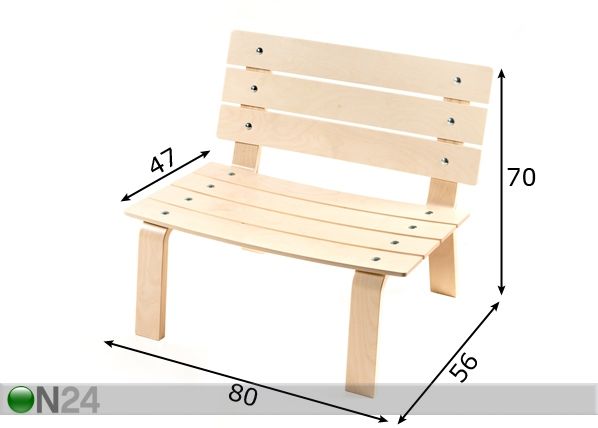 Loveseat tool mõõdud