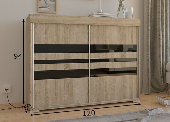 Lükandustega kummut mõõdud
