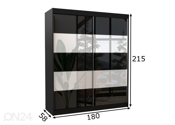 Lükandustega riidekapp 180 cm