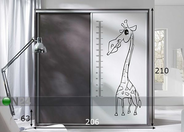 Lükandustega riidekapp 206 cm mõõdud