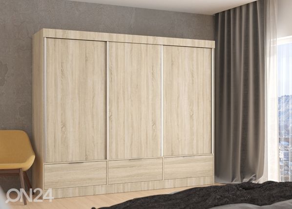 Lükandustega riidekapp 268 cm