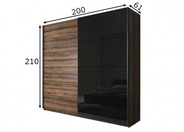 Lükandustega riidekapp mõõdud