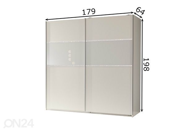 Lükandustega riidekapp Blitz 179 cm mõõdud