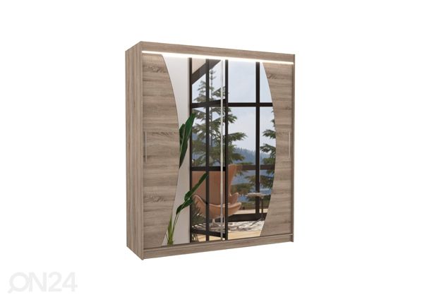 Lükandustega riidekapp Dixon I 180 cm + LED