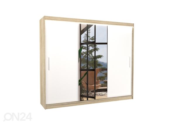 Lükandustega riidekapp Durelo I 250 cm + LED