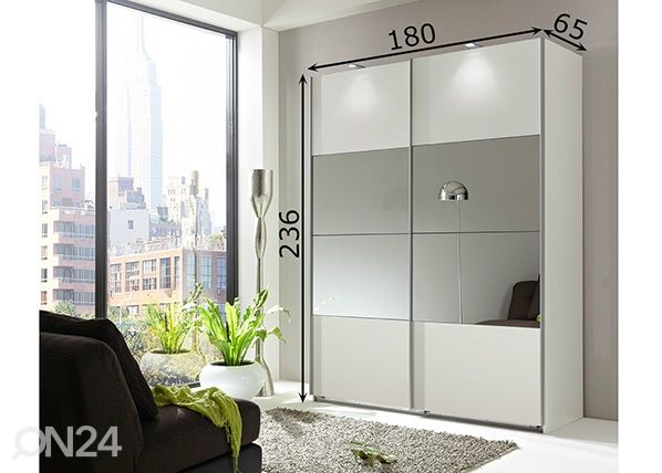 Lükandustega riidekapp Easy Plus h236x180 cm mõõdud