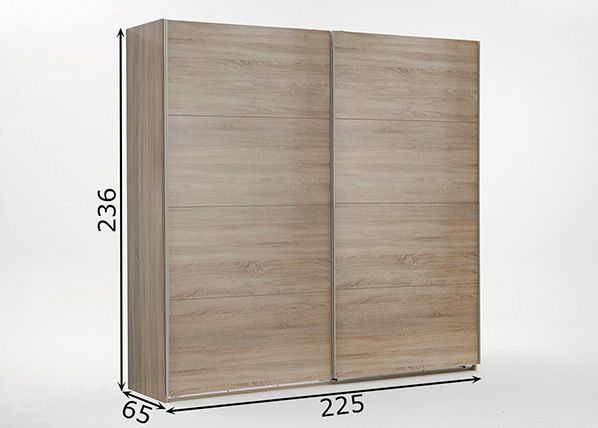 Lükandustega riidekapp Easy Plus h236x225 cm mõõdud