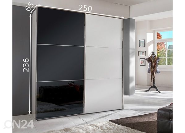 Lükandustega riidekapp Escape 250 cm mõõdud