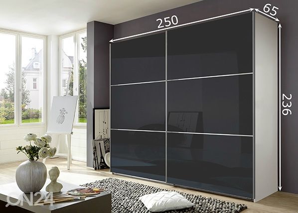 Lükandustega riidekapp Escape 250 cm mõõdud