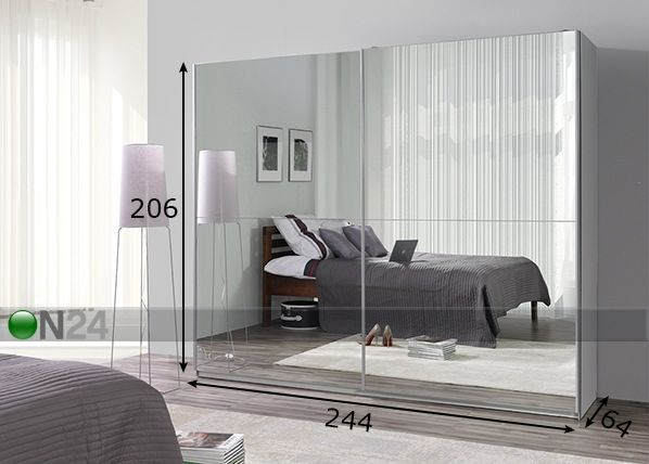 Lükandustega riidekapp Lux 244 cm mõõdud