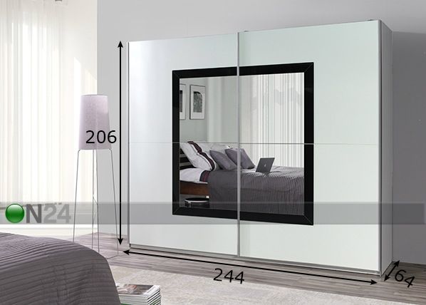 Lükandustega riidekapp Lux 244 cm mõõdud