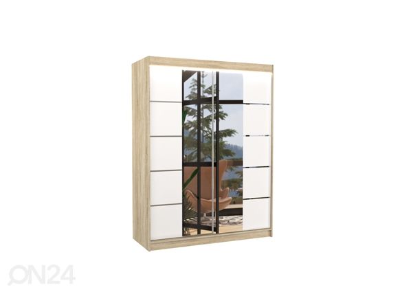 Lükandustega riidekapp Pelle I 150 cm + LED