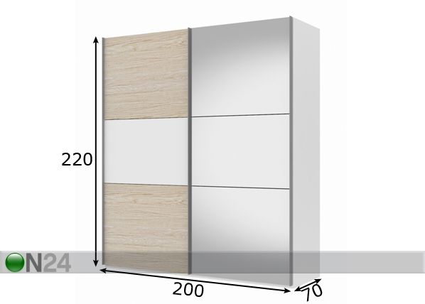 Lükandustega riidekapp Save h220 cm mõõdud