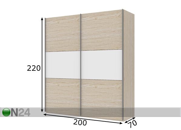 Lükandustega riidekapp Save h220 cm mõõdud