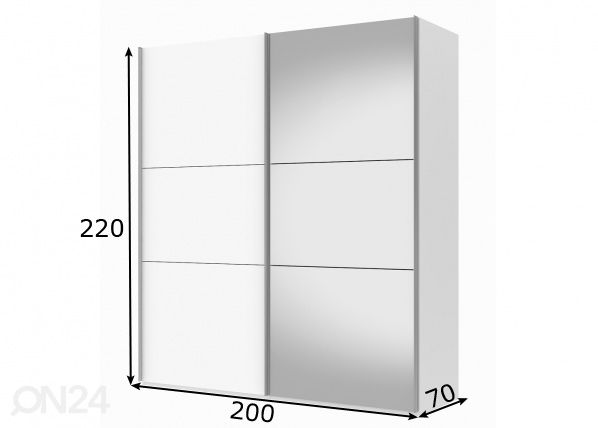 Lükandustega riidekapp Save h220 cm mõõdud