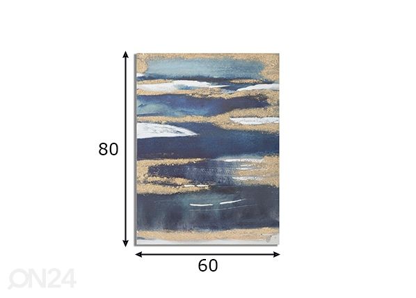 Maal Dark Blue 60x80 cm mõõdud