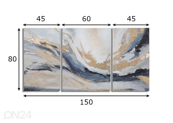 Maal Gaspons 150x80 cm mõõdud