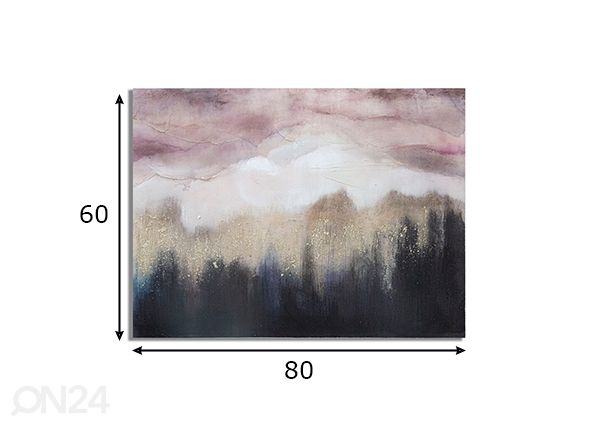 Maal Pink Mountain 80x60 cm mõõdud