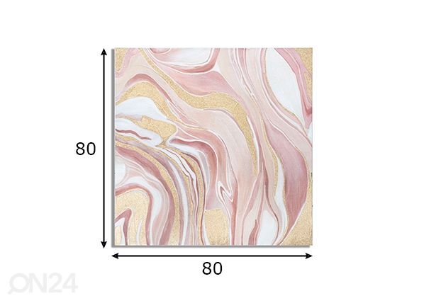 Maal Pinkly 80x80 cm mõõdud