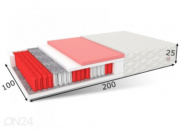 Madrats 100x200 cm mõõdud