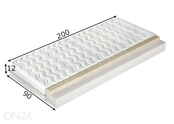 Madrats 90x200 cm mõõdud