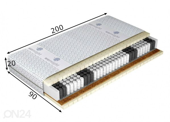 Madrats 90x200 cm mõõdud