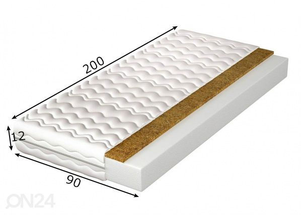 Madrats 90x200 cm mõõdud