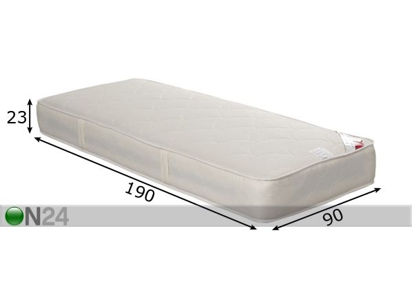Madrats Kookos Ökoloogiline 90x190 cm mõõdud